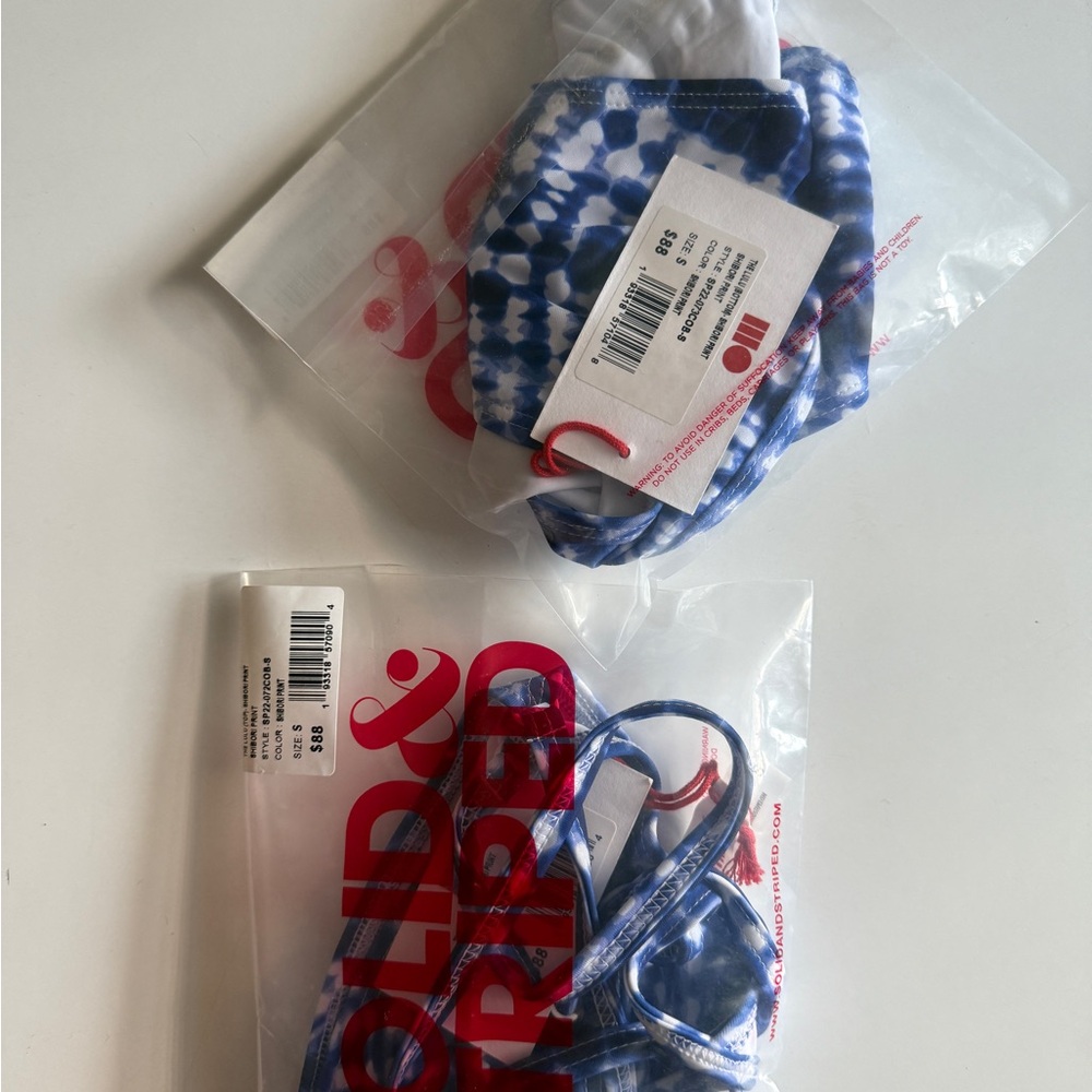 NWT Solid & Striped Lulu Bikini Shibori Print S - Picture 4 of 5